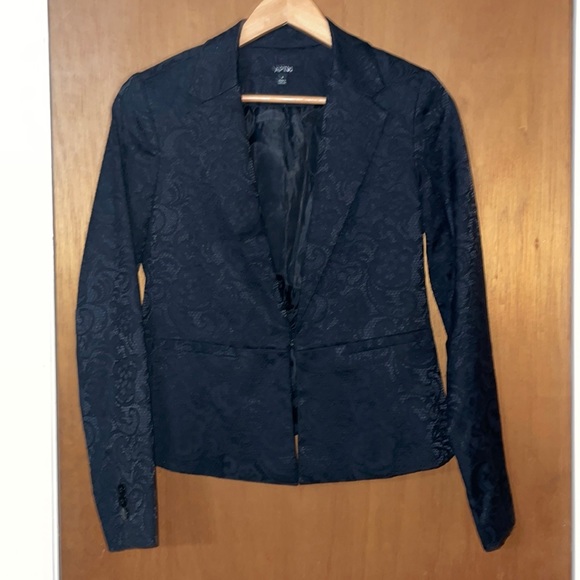 •APT 9•BLACK CROCHET LACE PATTERNED BLAZER SIZE 6 - Picture 9 of 9